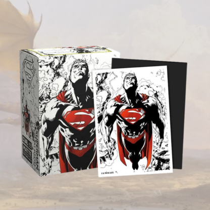 Dragon Shield - 100 protège-cartes Standard Art Dual - Superman Core Rouge/Blanc
