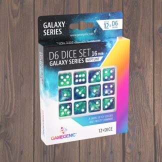 Gamegenic - D6 Dice Set - Galaxy series - 16mm - x12 - Neptune