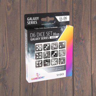 Gamegenic - D6 Dice Set - Galaxy series - 16mm - x12 - Moon