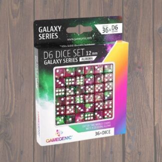Gamegenic - D6 Dice Set - Galaxy series - 12mm - x36 - Aurora